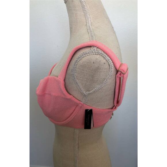 Victoria's Secret Pink Terry Cloth Underwire Bikini Top - 34DDD - Picture 3 of 5